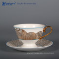 Fan Painting Decorated Promotion Cup, Fine Bone China Coffee Cup For Wholesale